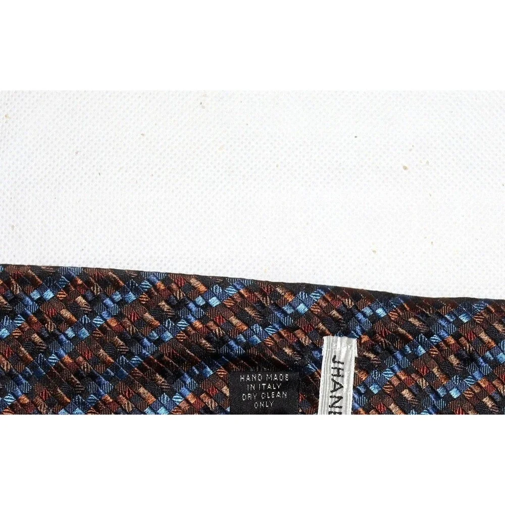 Jhane Barnes Men's Tie Geometric Woven Silk‎ Necktie